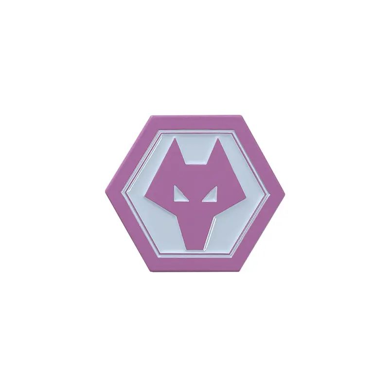 Wolves Kits Shop | Official Crest Badge – Pink – 30mm Wolverhampton Wanderers Apparel